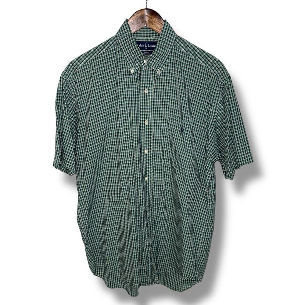 Green Polo Ralph Lauren Blake S/S Button Down Shirt Size M
